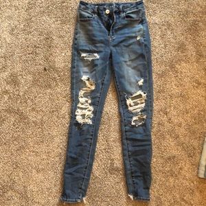 American Eagle, curvy high rise jeggings, size 2R
